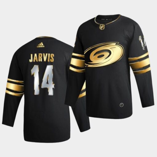 Carolina Hurricanes Seth Jarvis Golden Edition Limited Black Jersey