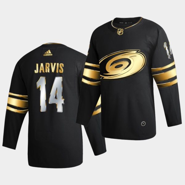 Carolina Hurricanes Seth Jarvis Golden Edition Limited Black Jersey Carolina Hurricanes Seth Jarvis Golden Edition Limited Black Jersey