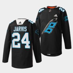 Carolina Hurricanes Seth Jarvis Panthers Night Black Jersey