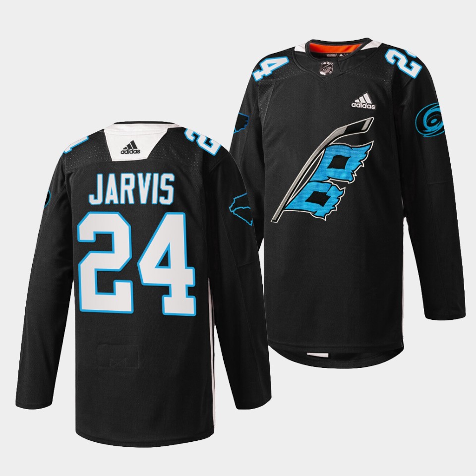 Carolina Hurricanes Seth Jarvis Panthers Night Black Jersey Carolina Hurricanes Seth Jarvis Panthers Night Black Jersey