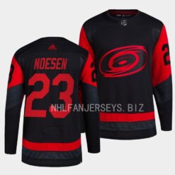 Carolina Hurricanes Stefan Noesen 2023 Stadium Series Black Jersey