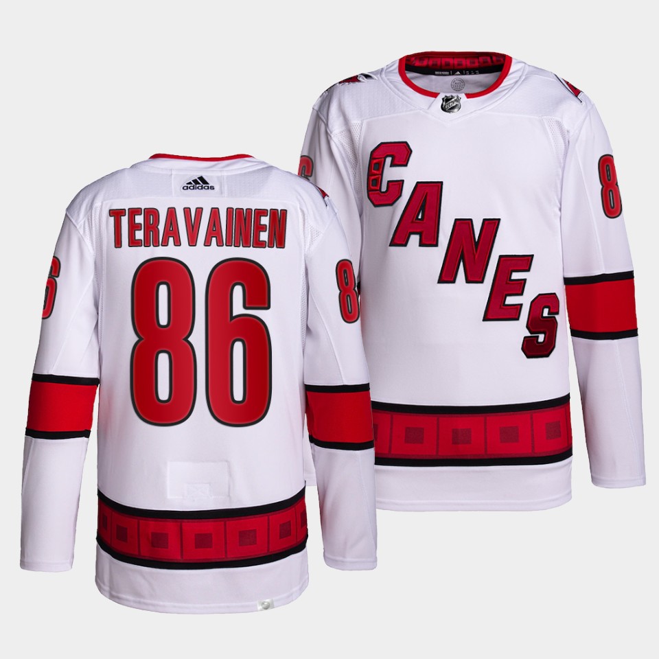 Carolina Hurricanes Teuvo Teravainen Away White Jersey Carolina Hurricanes Teuvo Teravainen Away White Jersey