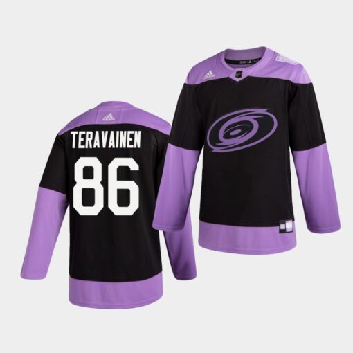 Carolina Hurricanes Teuvo Teravainen Hockey Fights Cancer Practice Jersey