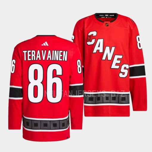 Carolina Hurricanes Teuvo Teravainen Reverse Retro 2.0 Red Jersey