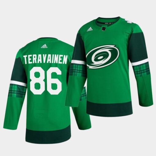 Carolina Hurricanes Teuvo Teravainen St. Patrick’s Day Player Green Jersey