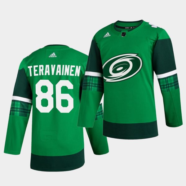 Carolina Hurricanes Teuvo Teravainen St. Patrick's Day Player Green Jersey Carolina Hurricanes Teuvo Teravainen St. Patrick's Day Player Green Jersey