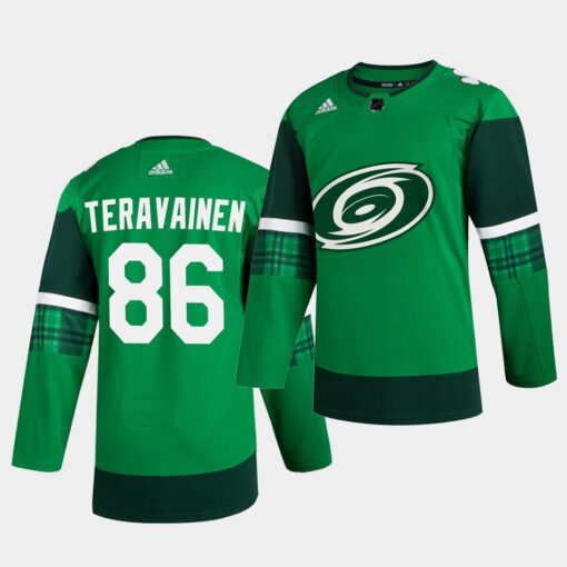 Carolina Hurricanes Teuvo Teravainen St. Patrick’s Day Player Green Jersey