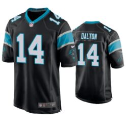 Carolina Panthers Andy Dalton Black Game Jersey