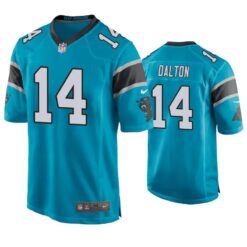 Carolina Panthers Andy Dalton Blue Game Jersey