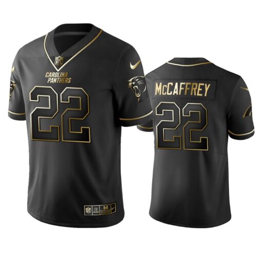 Carolina Panthers Christian McCaffrey Black Golden Limited Jersey
