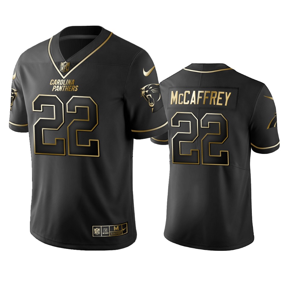 Carolina Panthers Christian McCaffrey Black Golden Limited Jersey Carolina Panthers Christian McCaffrey Black Golden Limited Jersey