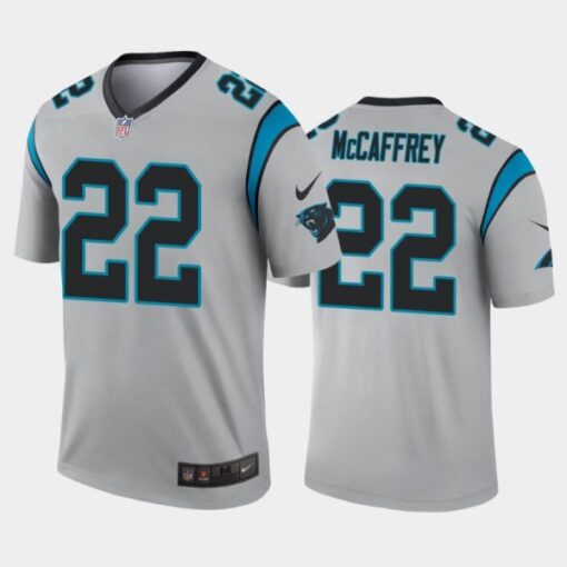 Carolina Panthers Christian McCaffrey Silver Inverted Limited Jersey