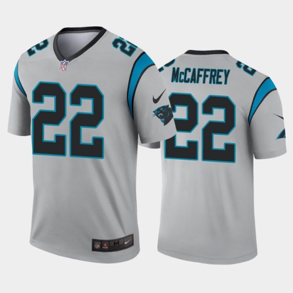Carolina Panthers Christian McCaffrey Silver Inverted Limited Jersey Carolina Panthers Christian McCaffrey Silver Inverted Limited Jersey