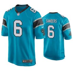 Carolina Panthers Miles Sanders Blue Game Jersey
