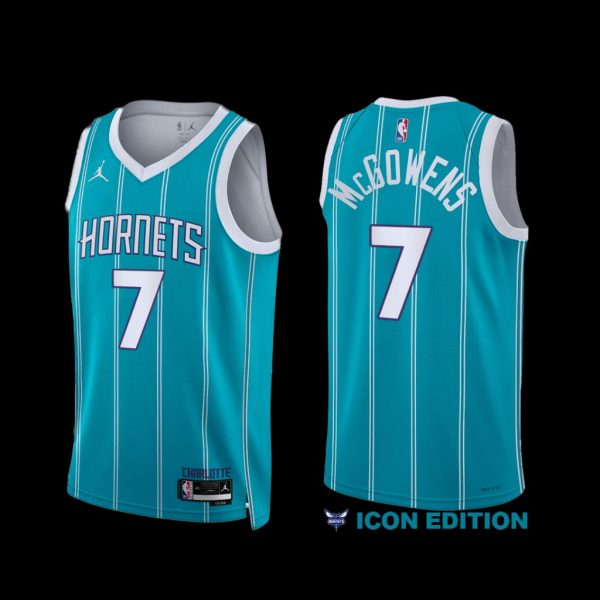 Charlotte Hornets Bryce McGowens 2022-23 Icon Edition Jersey Teal Charlotte Hornets Bryce McGowens 2022-23 Icon Edition Jersey Teal