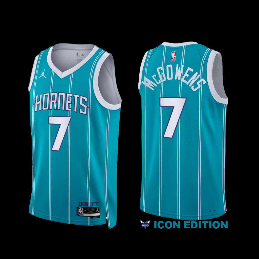 Charlotte Hornets Bryce McGowens 2022-23 Icon Edition Jersey Teal Charlotte Hornets Bryce McGowens 2022-23 Icon Edition Jersey Teal