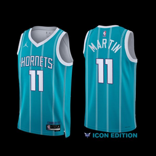 Charlotte Hornets Cody Martin 2022-23 Icon Edition Jersey Teal Charlotte Hornets Cody Martin 2022-23 Icon Edition Jersey Teal
