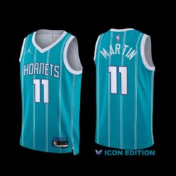 Charlotte Hornets Cody Martin 2022-23 Icon Edition Jersey Teal