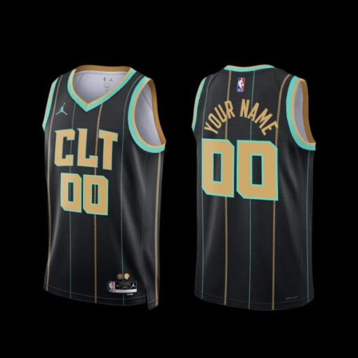 Charlotte Hornets Custom 2022-23 City Edition Jersey Black