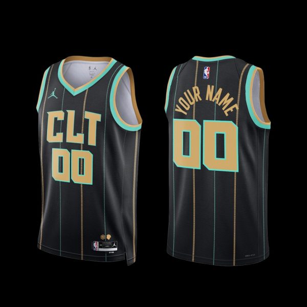 Charlotte Hornets Custom 2022-23 City Edition Jersey Black Charlotte Hornets Custom 2022-23 City Edition Jersey Black