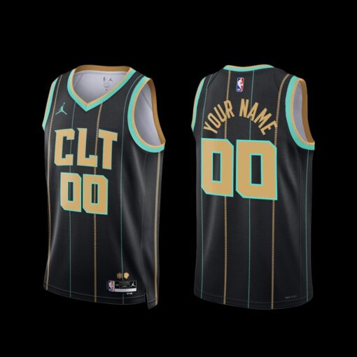 Charlotte Hornets Custom 2022-23 City Edition Jersey Black