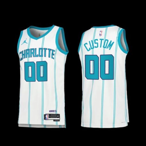 Charlotte Hornets Custom 2022-23 White Association Edition Jersey