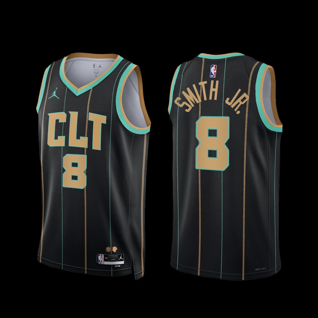 Charlotte Hornets Dennis Smith Jr. 2022-23 Black City Edition Jersey Charlotte Hornets Dennis Smith Jr. 2022-23 Black City Edition Jersey