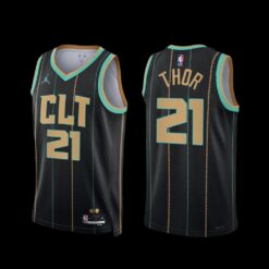 Charlotte Hornets JT Thor 2022-23 Black City Edition Jersey