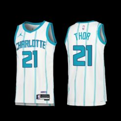 Charlotte Hornets JT Thor 2022-23 White Association Edition Jersey