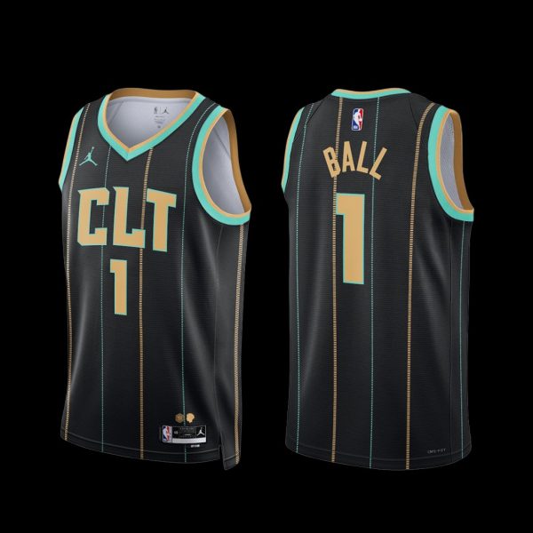 Charlotte Hornets LaMelo Ball 2022-23 City Edition Jersey Black Charlotte Hornets LaMelo Ball 2022-23 City Edition Jersey Black