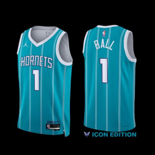 Charlotte Hornets LaMelo Ball 2022-23 Icon Edition Jersey Teal