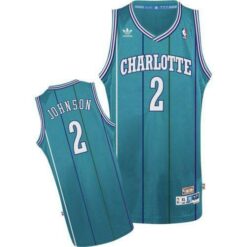 Charlotte Hornets Larry Johnson Green Throwback Jersey