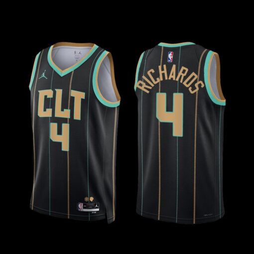 Charlotte Hornets Nick Richards 2022-23 Black City Edition Jersey