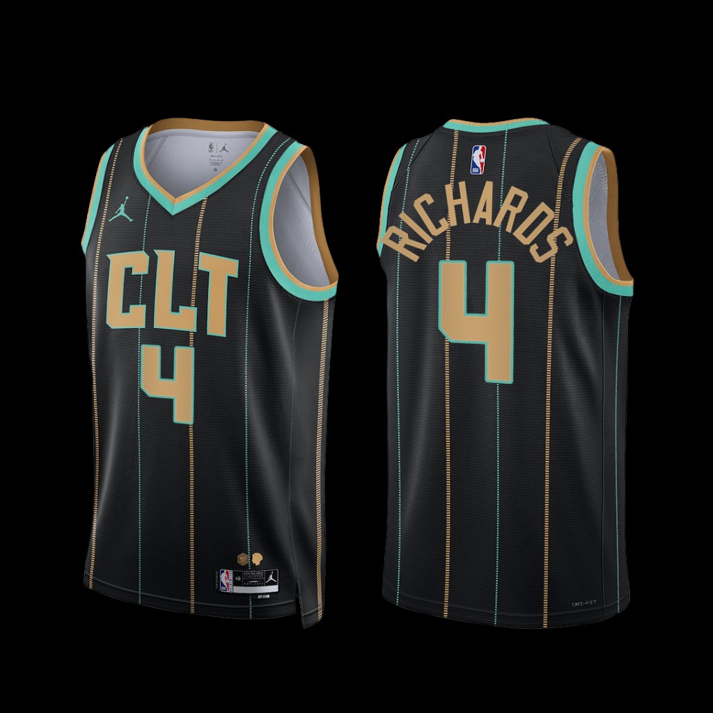 Charlotte Hornets Nick Richards 2022-23 Black City Edition Jersey Charlotte Hornets Nick Richards 2022-23 Black City Edition Jersey