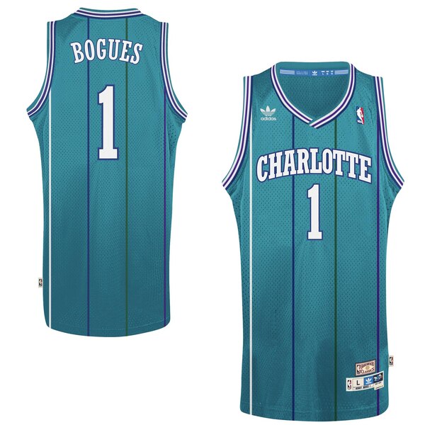 Charlotte Hornets Tyrone Muggsy Bogues Green Throwback Jersey Charlotte Hornets Tyrone Muggsy Bogues Green Throwback Jersey
