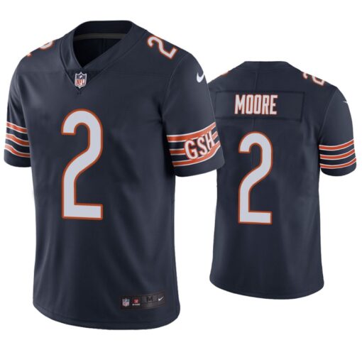 Chicago Bears D.J. Moore Navy Limited Jersey