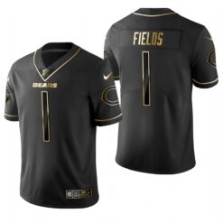 Chicago Bears Justin Fields Black Golden Limited Jersey