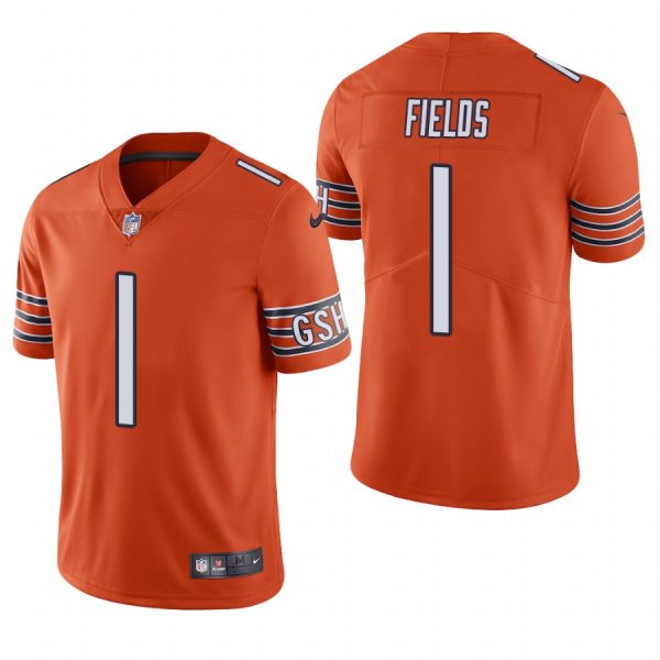 Chicago Bears Justin Fields Orange Limited Jersey Chicago Bears Justin Fields Orange Limited Jersey