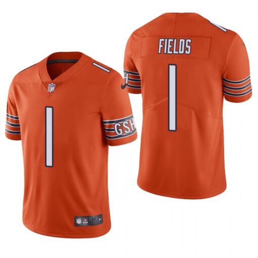 Chicago Bears Justin Fields Orange Limited Jersey