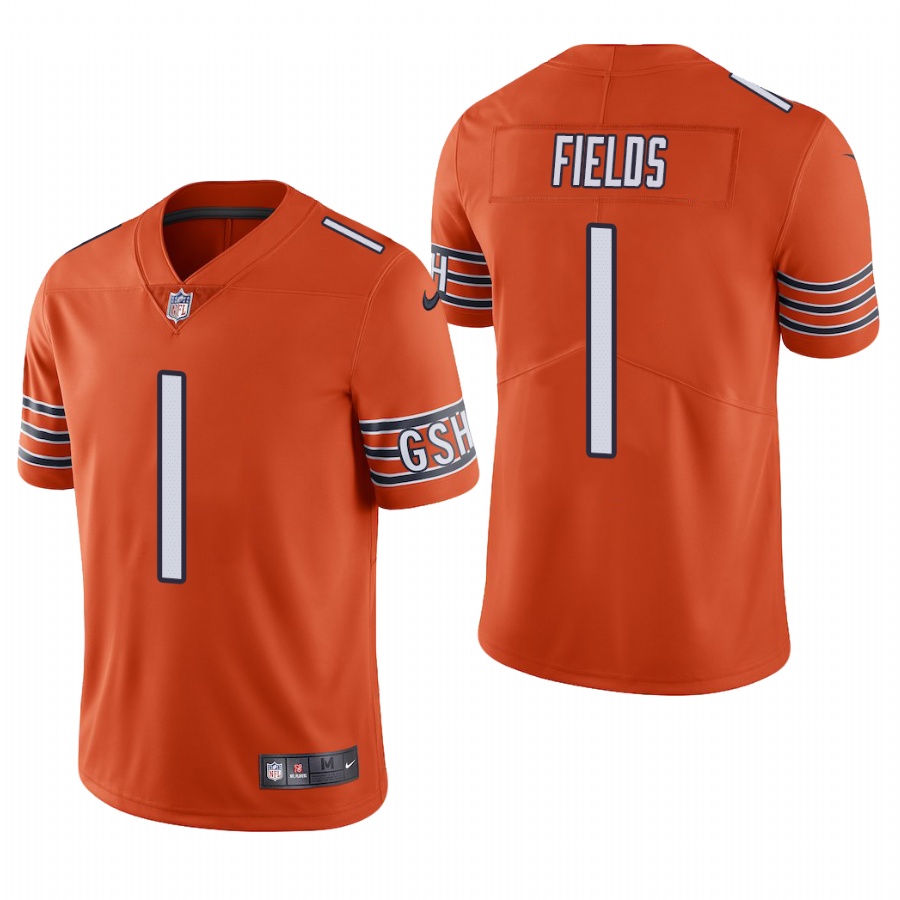 Chicago Bears Justin Fields Orange Limited Jersey Chicago Bears Justin Fields Orange Limited Jersey