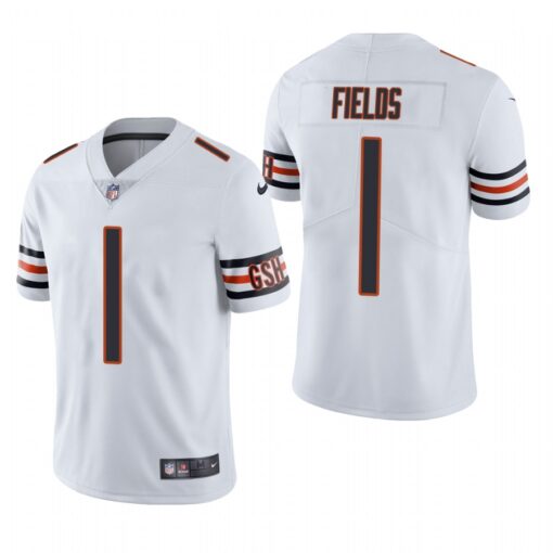 Chicago Bears Justin Fields White Limited Jersey