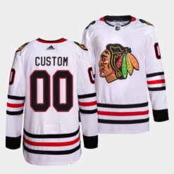 Chicago Blackhawks Custom Away White Jersey