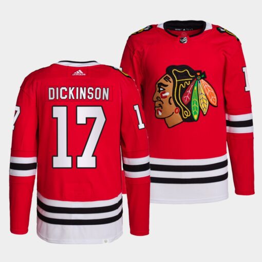 Chicago Blackhawks Jason Dickinson Home Red Jersey