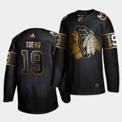 Chicago Blackhawks Jonathan Toews Golden Edition Black Jersey