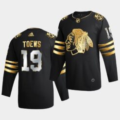 Chicago Blackhawks Jonathan Toews Golden Edition Limited Black Jersey