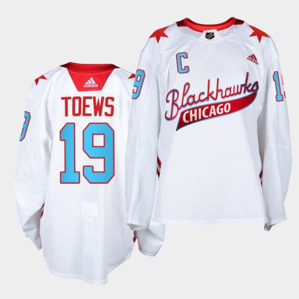 Chicago Blackhawks Jonathan Toews One Community Night White Jersey Chicago Blackhawks Jonathan Toews One Community Night White Jersey