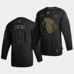 Chicago Blackhawks Jonathan Toews Salute To Service Black Jersey
