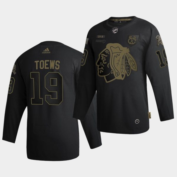 Chicago Blackhawks Jonathan Toews Salute To Service Black Jersey Chicago Blackhawks Jonathan Toews Salute To Service Black Jersey