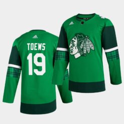 Chicago Blackhawks Jonathan Toews St. Patrick’s Day Player Green Jersey