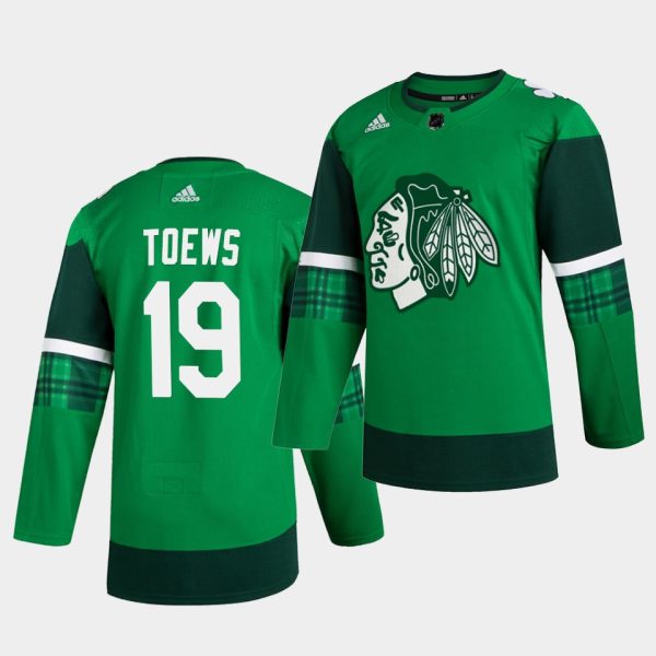 Chicago Blackhawks Jonathan Toews St. Patrick's Day Player Green Jersey Chicago Blackhawks Jonathan Toews St. Patrick's Day Player Green Jersey